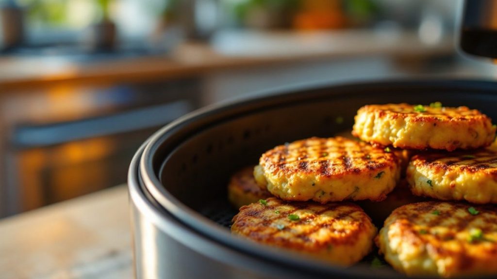 découvrez comment préparer des galettes croustillantes aux courgettes et pommes de terre sans friteuse grâce à l’airfryer : une recette facile, légère et savoureuse pour régaler toute la famille avec une alternative saine et fondante.