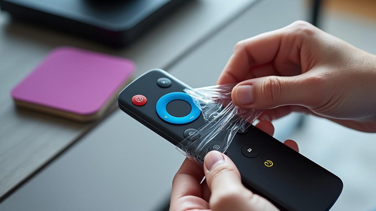 découvrez l'astuce méconnue du film plastique sur la télécommande : une solution simple et efficace pour la protéger de la saleté et la garder propre pendant des années. essayez-la dès maintenant !